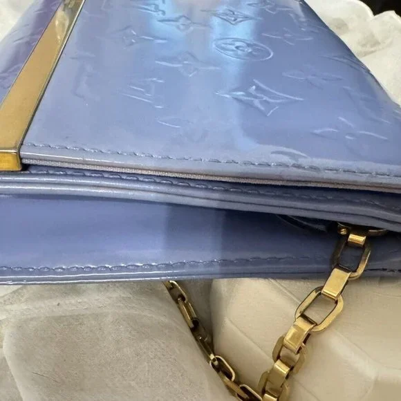 Louis Vuitton Rossmore Amante Light Lavender Patent Leather Clutch Gold Hardware - Picture 8 of 12